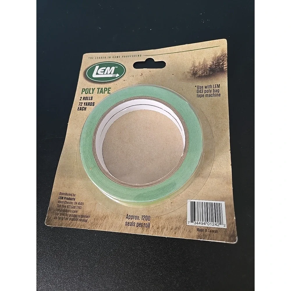 Steel Tape Bag Sealer w 2 Rolls Sealing Tape Plastic Bag Sealer Poly Bag Ice Bag